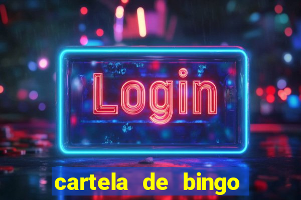 cartela de bingo cha de bebe